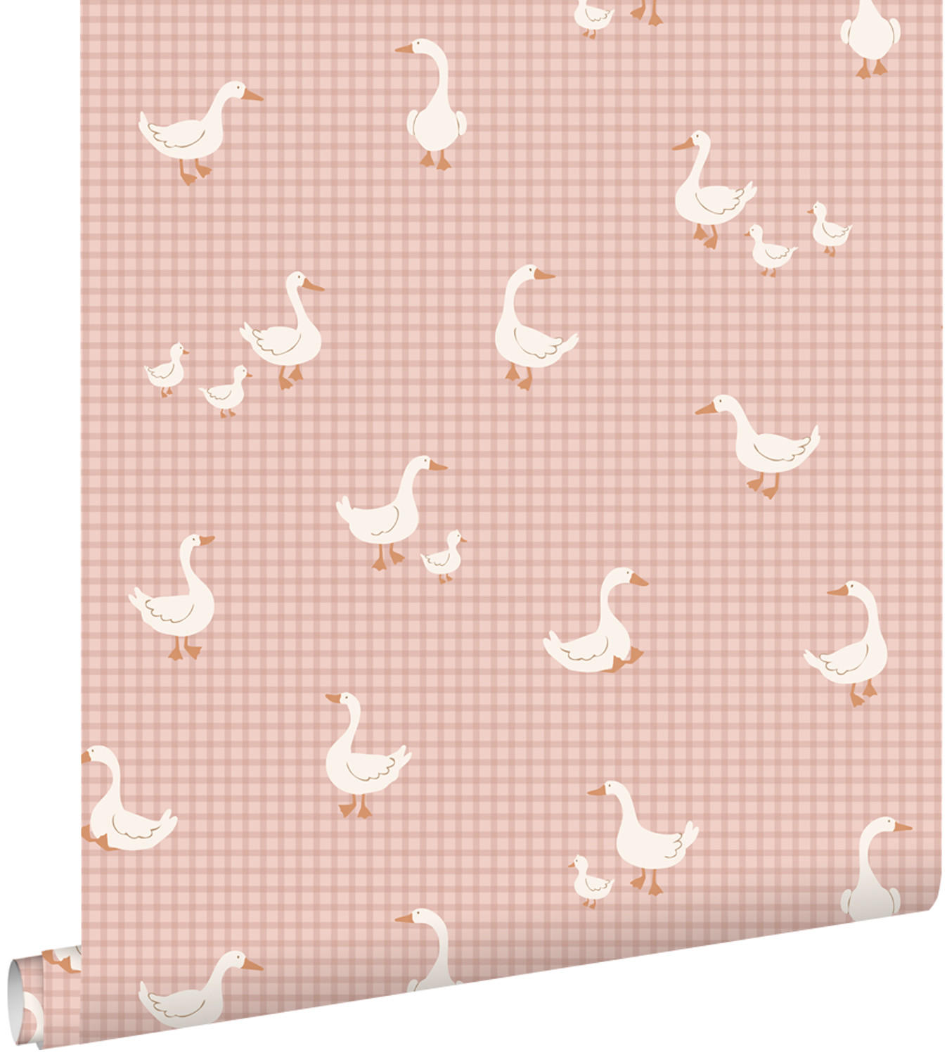 TAPETE Gänsen 50 x 900 cm - Pink, Papier (50/0.1cm) - ESTAhome