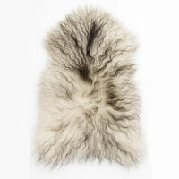 SCHAFFELL Island Lammfell dunkel geflammt 100/110 cm - Schwarz/Weiß, Fell (60/110cm) - Provellus