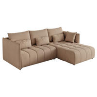 ECKSOFA CLEO mit Schlaffunktion und Bettkasten Beige - Beige, Holzwerkstoff/Kunststoff (245/180cm) - Idohome