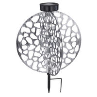 LED AUSSENLEUCHTE Silber Erdspieß - Silberfarben, Metall (30/30/41cm)