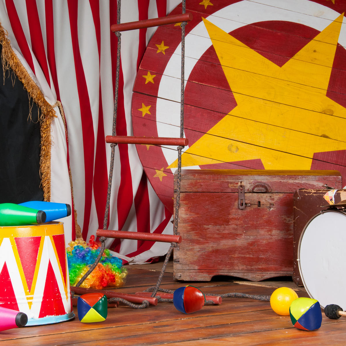 5xJONGLIERBÄLLE - Multicolor, Kunststoff/Textil (6.5/6.5/6.5cm) - Relaxdays