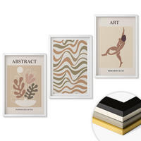 WANDBILDER 3er-Set - 40x60 cm Weißer Rahmen - Matisse Boho abstrakte Muster - Weiß, Kunststoff (40/60cm) - ArtPrintCave