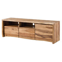 TV-BOARD Sheesham 178x48x58 natur lackiert / sandgestrahlt PURE SHEESHAM #123 - Naturfarben, Holz (178/58/48cm) - Massivmoebel24