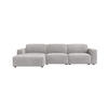 ECKSOFA Cursal L-Form, Stoff Salvador, Grau, Links - Grau, Holz (284/166cm) - Kaiser Möbel