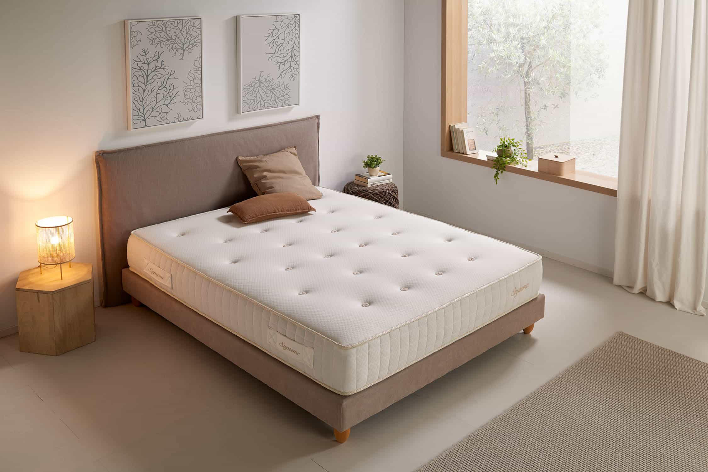 MATRATZE Supreme Taschenfederkern, 90x200cm - Beige, Textil (90/200cm) - Moonia