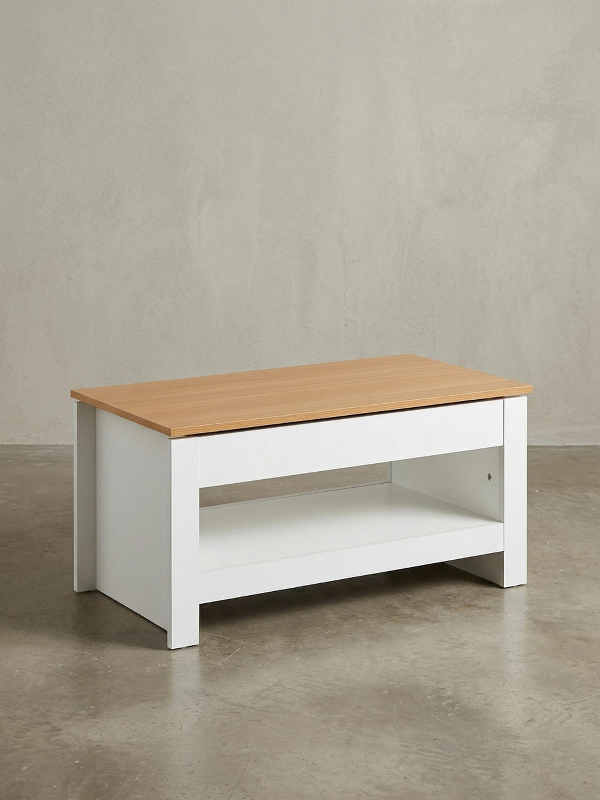 COUCHTISCH in Anthrazit, Holz mit Stauraum, Abgesetztes Design, Kratz- und Wasserbeständig - Weiß, Holz/Holzwerkstoff (47/85/45cm) - KADIMA DESIGN