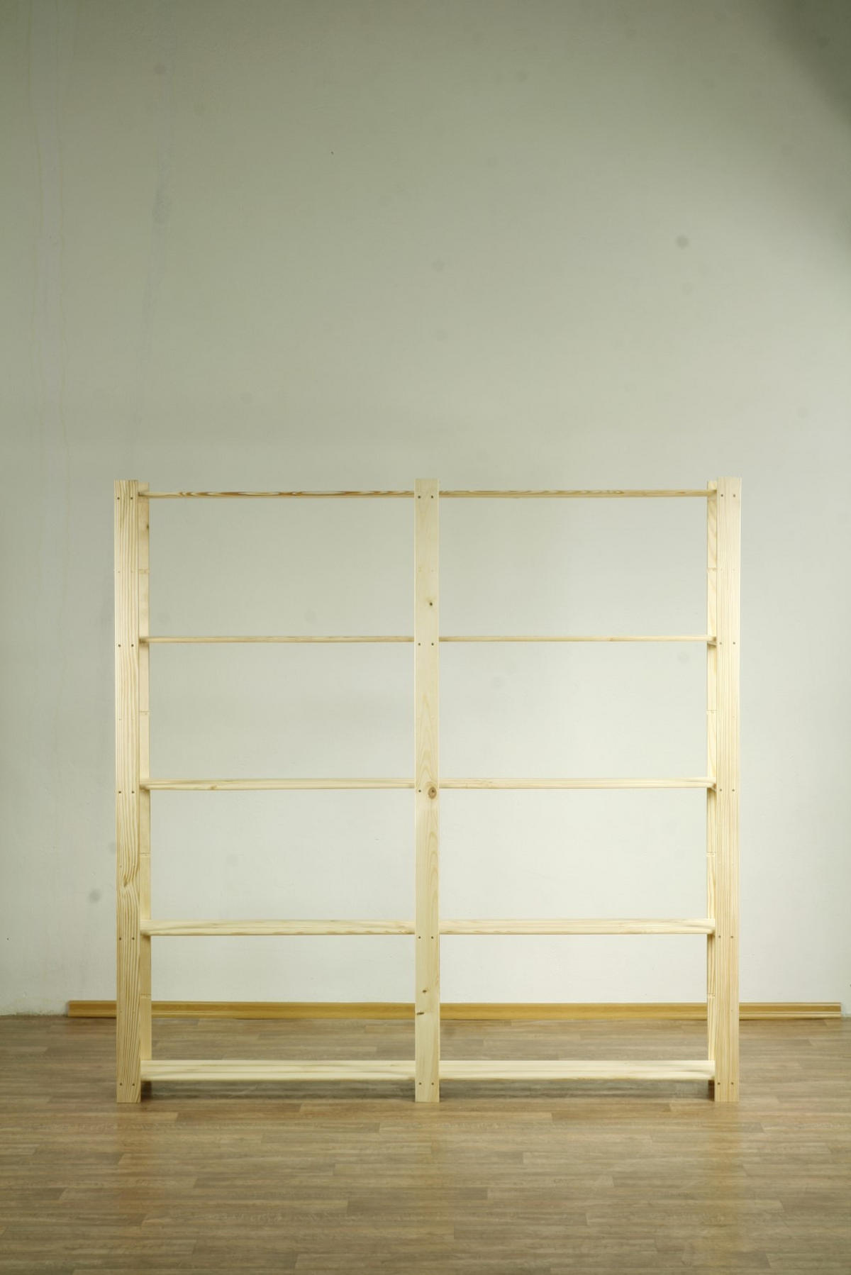 HOLZREGAL PINEPEAK 170x170x28cm 5 Fachboden 1,2cm dickes Kiefernholz Natur - Naturfarben, Holz (170/170/28cm) - PROREGAL
