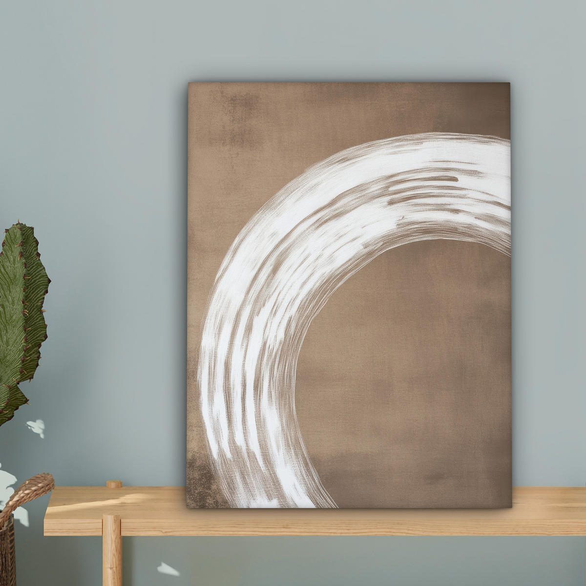 LEINWANDBILD Farbe - Braun - Japandi 30x40 cm - Kupferfarben, Textil (30/40cm) - MuchoWow