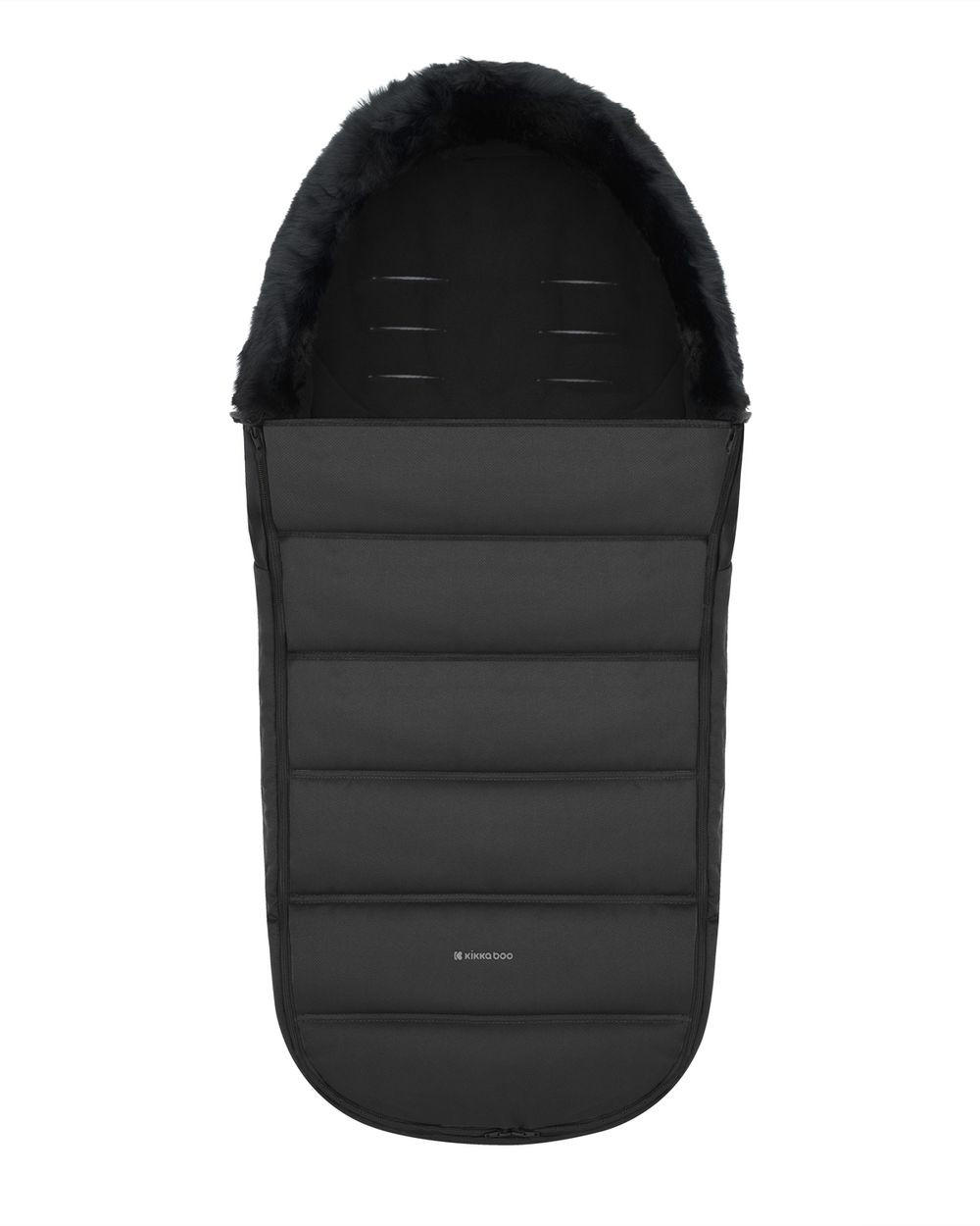 FUSSSACK Urban schwarz 5-Punkt-Gurt, Fußabdeckung, universell passend, ab Geburt, Kinderwagen - Schwarz, Textil (40/1/97cm) - Kikka boo