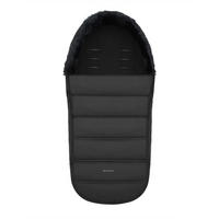 FUSSSACK Urban schwarz 5-Punkt-Gurt, Fußabdeckung, universell passend, ab Geburt, Kinderwagen - Schwarz, Textil (40/1/97cm) - Kikka boo