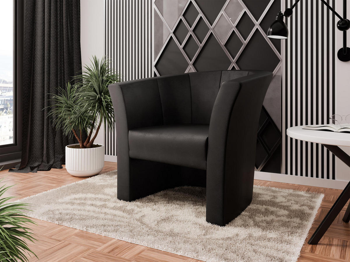 SESSEL Niko - Schwarz, Holzwerkstoff/Kunststoff (71/76/65cm) - MIRJAN24