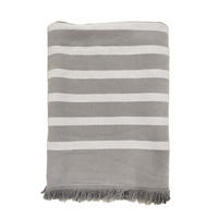 HAMAMTUCH mit Frotteefutter Alanya Grau 90x160 400g/m² - Grau, Textil (90/160cm) - LE COMPTOIR DE LA PLAGE