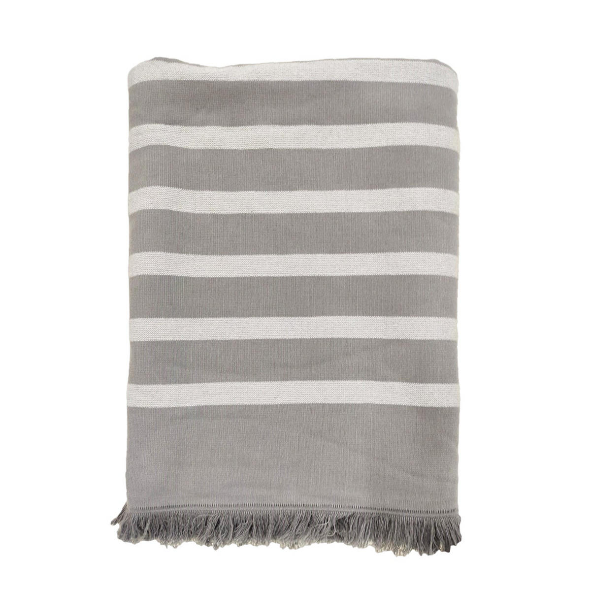 HAMAMTUCH mit Frotteefutter Alanya Grau 90x160 400g/m² - Grau, Textil (90/160cm) - LE COMPTOIR DE LA PLAGE