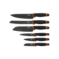 MESSERSET Schwarz 30/10/30 cm BH2111 - Schwarz, Metall - Berlinger Haus