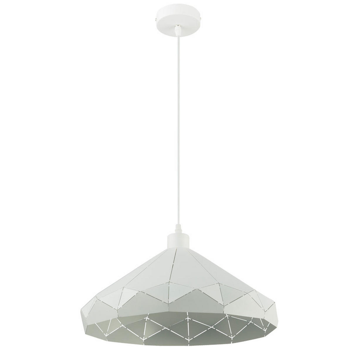 LED HÄNGELEUCHTE Muster Weiß - Weiß, Metall (40/40/120cm)