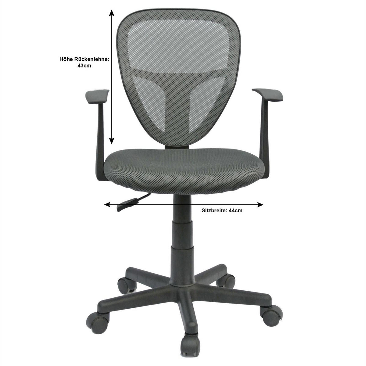 KINDERDREHSTUHL STUDIO - Grau, Textil (53/92/52cm) - CARO-Möbel