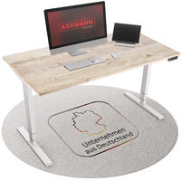 SCHREIBTISCH Elektrisch höhenverstellbarer Schreibtisch Y-Line Eiche Polar Signalweiß 160/80/62-127cm - Eiche Bianco/Weiß, Holzwerkstoff/Metall (80/160/127cm) - ASSMANN