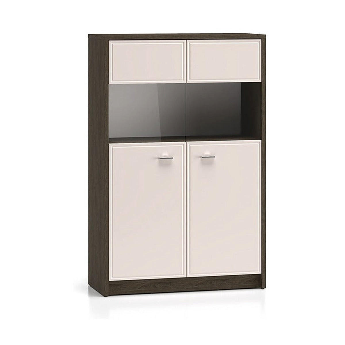 VITRINE – 92 cm – Avante – Kaschmir / Eichefarben - Kaschmir/Eichefarben, Holzwerkstoff (92/141/40cm) - hi-markt