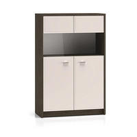 VITRINE – 92 cm – Avante – Kaschmir / Eichefarben - Kaschmir/Eichefarben, Holzwerkstoff (92/141/40cm) - hi-markt