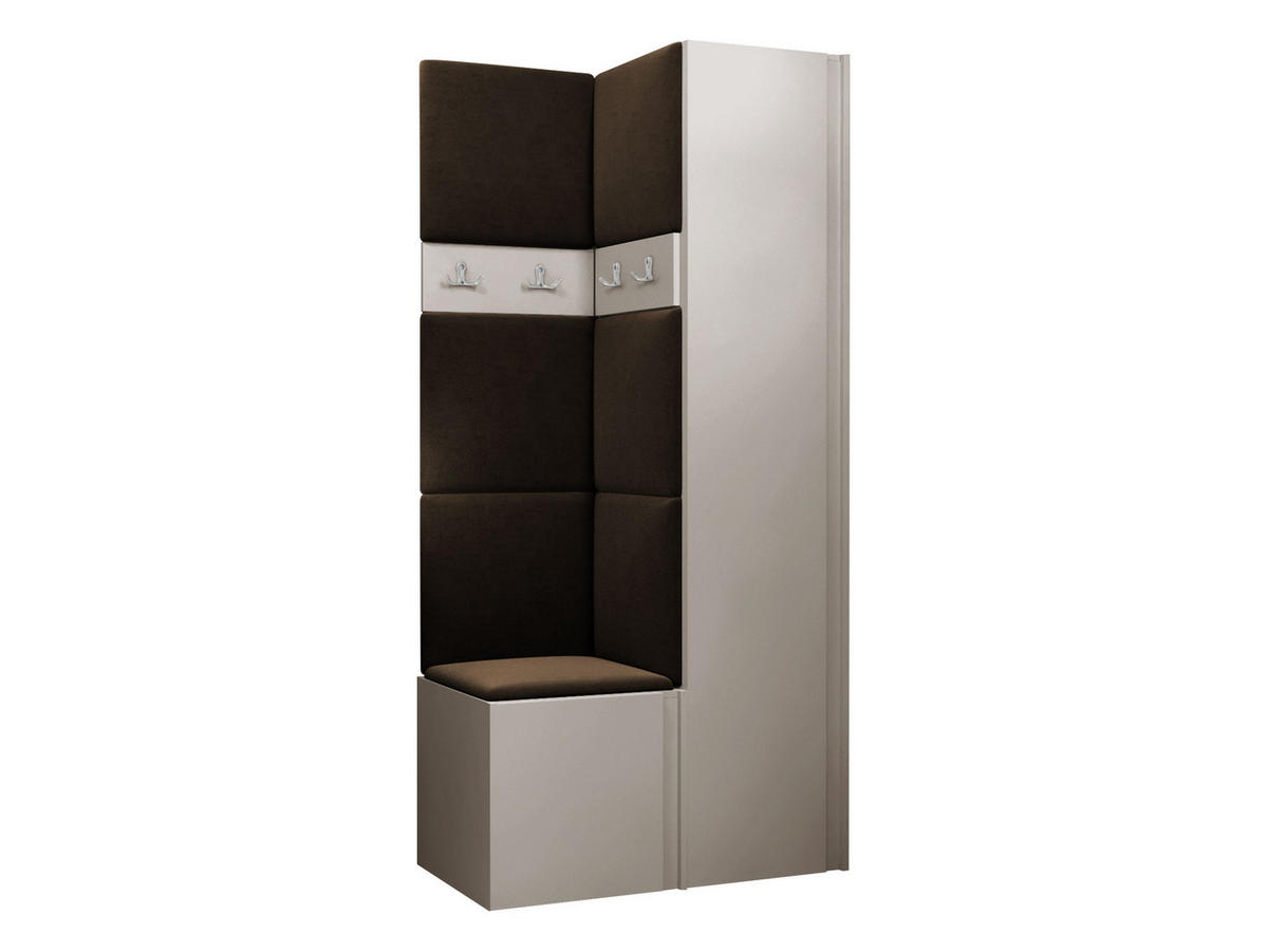 GARDEROBEN-SET Orion XXIV - Kaschmir/Braun, Holzwerkstoff/Kunststoff (82/186/46cm) - MIRJAN24