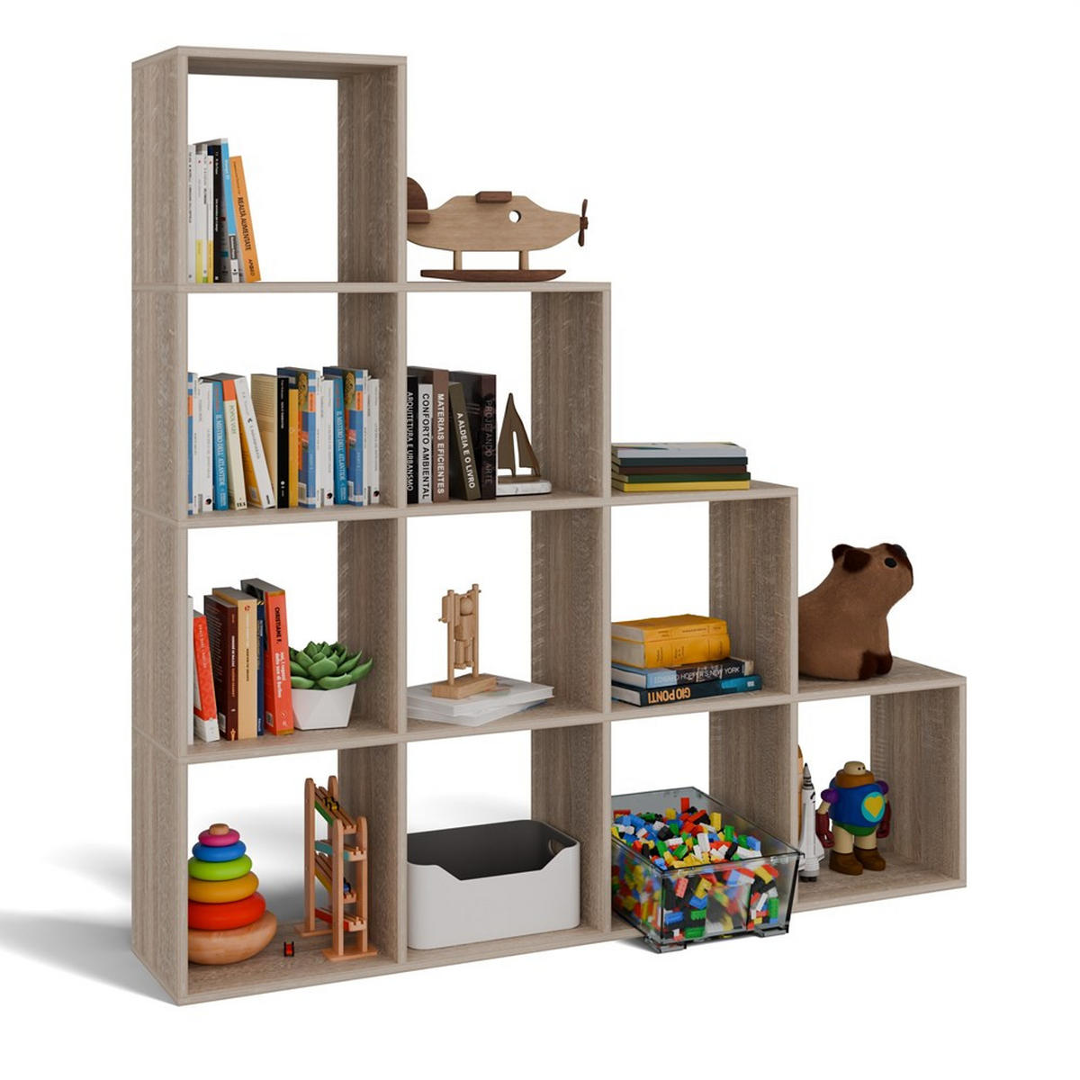 BÜCHERREGAL Sonoma 153/153/30 - Sonoma Eiche, Holzwerkstoff (153/153/30cm) - RAUMHIRSCH FURNITURE