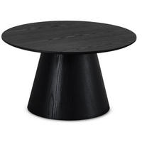 COUCHTISCH rund Schwarz 80/80/45 cm - Schwarz, Holz (80/80/45cm) - Furnhouse