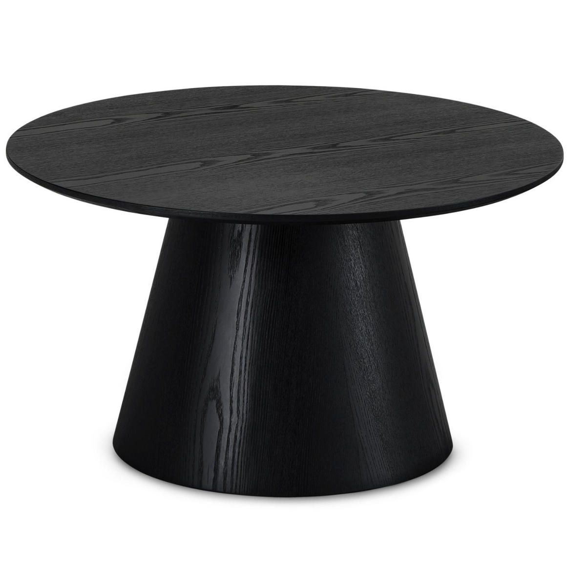 COUCHTISCH rund Schwarz 80/80/45 cm - Schwarz, Holz (80/80/45cm) - Furnhouse