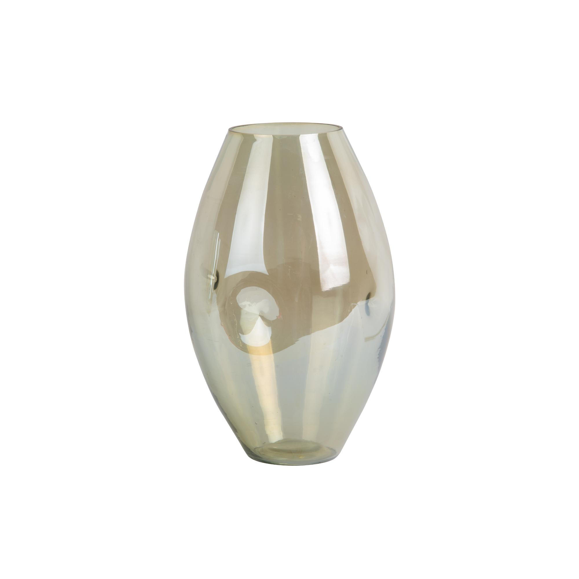 VASE Luster Organic Grün 15/15/23.5 cm - Grün, Glas (23.5cm) - Present Time