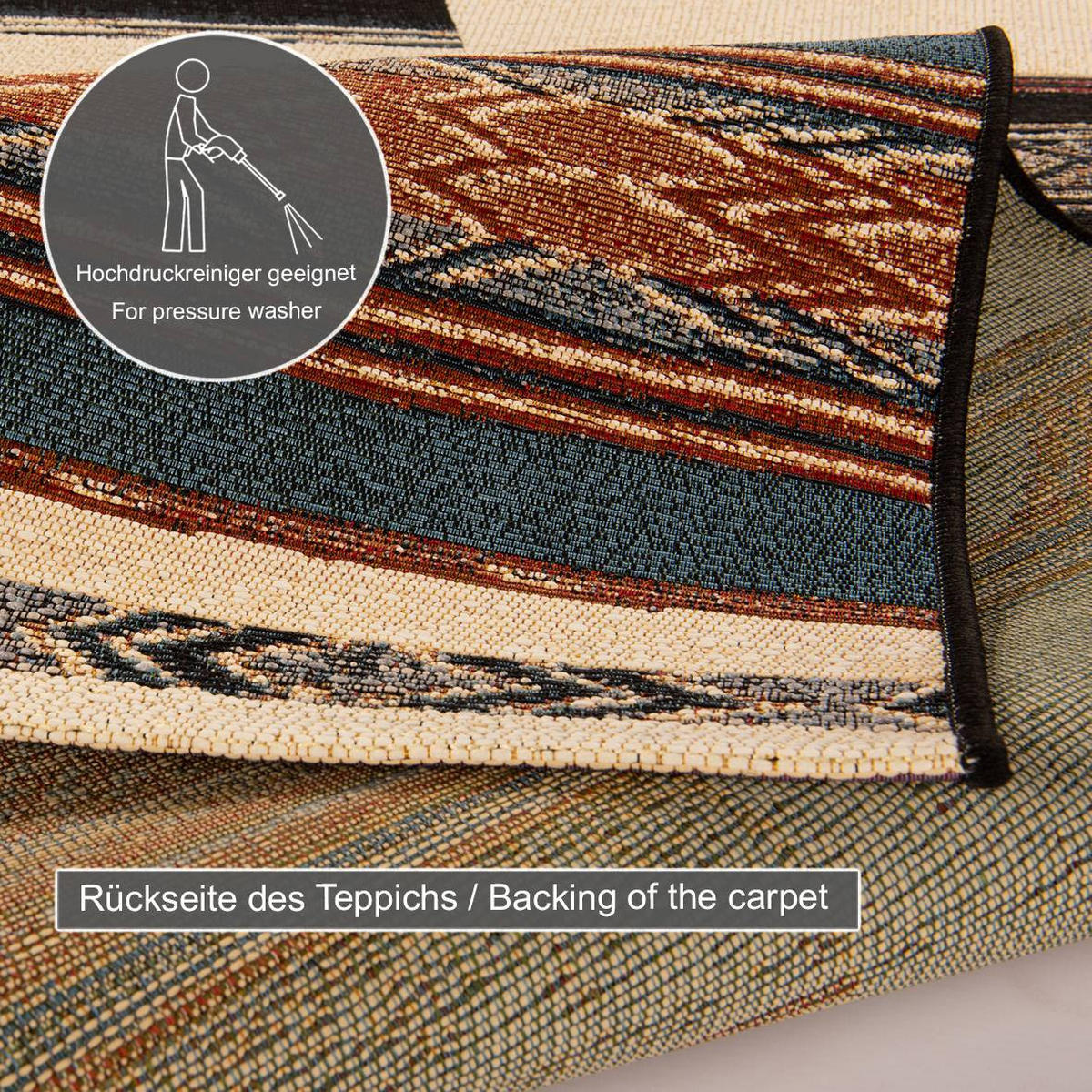OUTDOORTEPPICH Aurora 80x165 cm - Beige, Textil (80/165cm) - Gino Falcone
