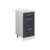 SCHUBLADENSCHRANK R-Line Schwarz Beton 40 cm AP Marmor - Schwarz/Weiß, Holzwerkstoff (40/81.6/60cm) - Vicco