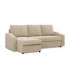 ECKSOFA Neo mit abgeschrägter Armlehnen beige - Beige, Textil (231/140cm) - SIMKAM Furniture