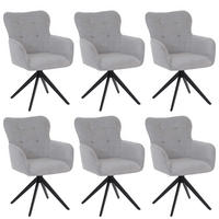 ESSZIMMERSTUHL Hellgrau 6er-Set - Hellgrau, Textil (63/93/70cm) - MCW