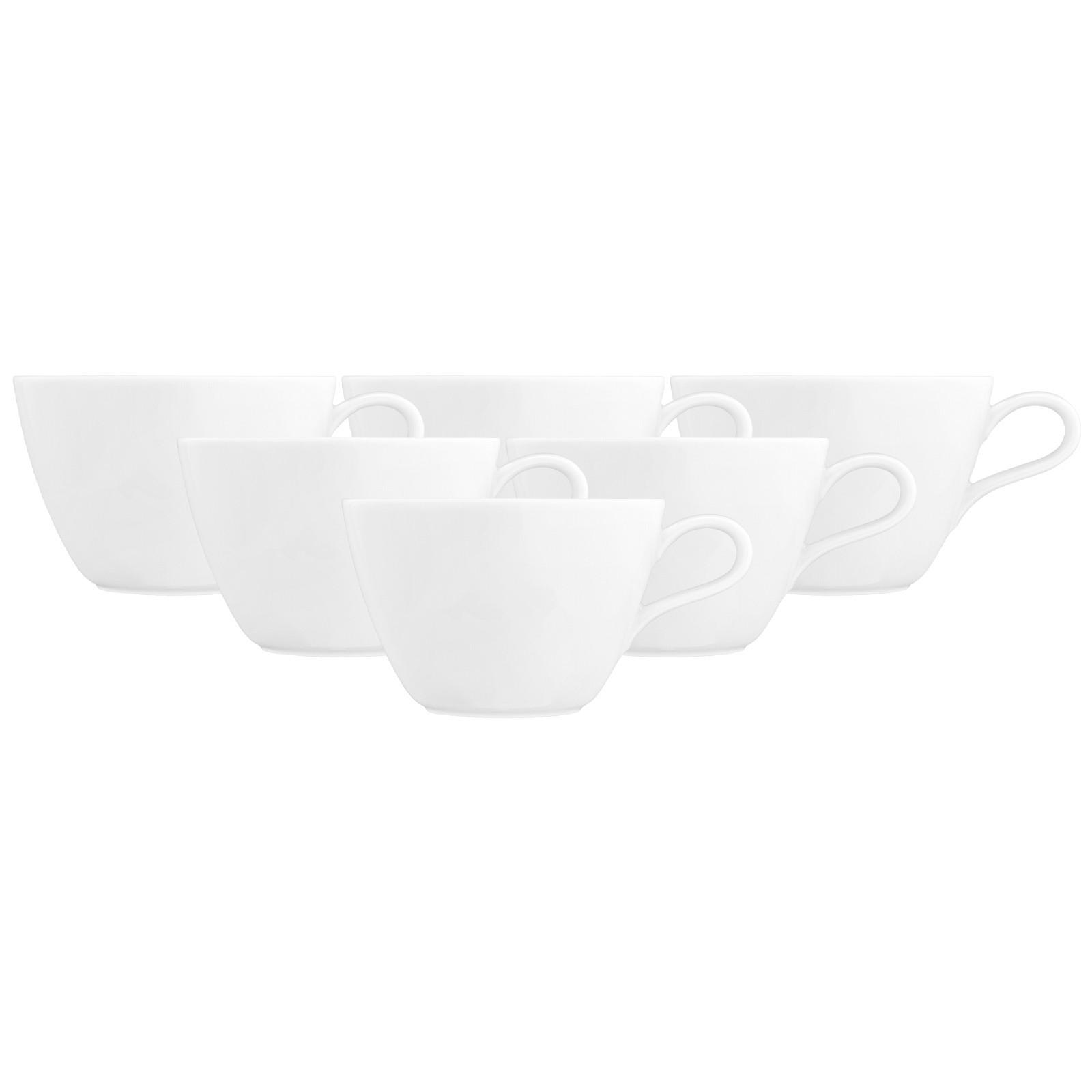 MILCHKAFFEETASSEN Nori Home weiß 370 ml 6er Set - Weiß, Keramik (0.37L) - Seltmann Weiden