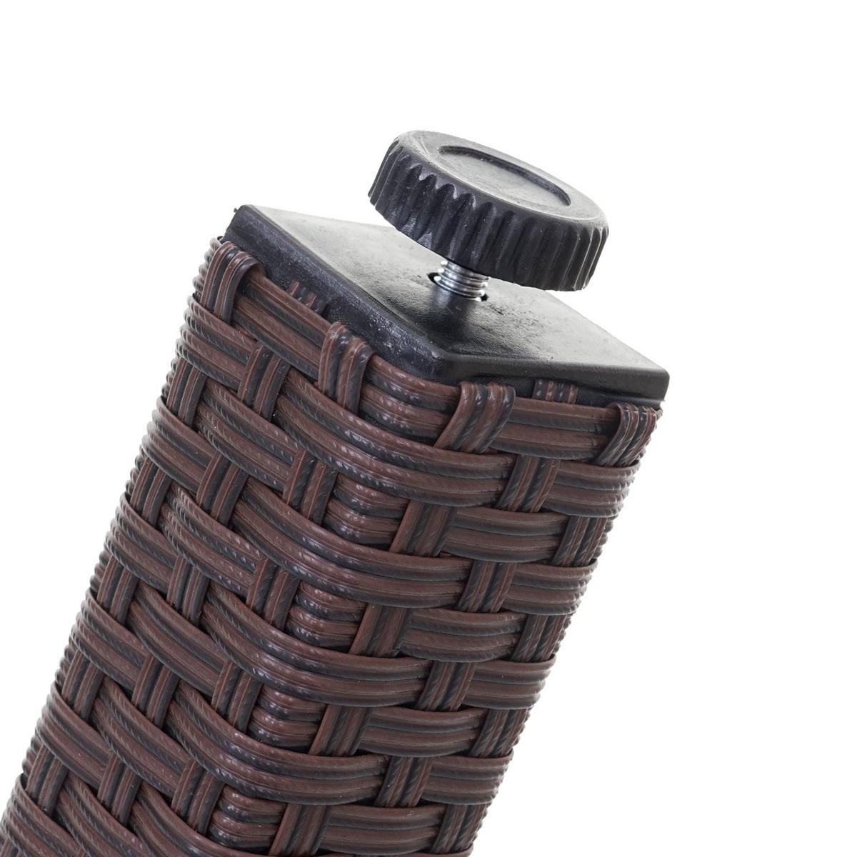GARTENGARNITUR Polyrattan Braun Kissen Creme - Braun, Metall - PROREGAL