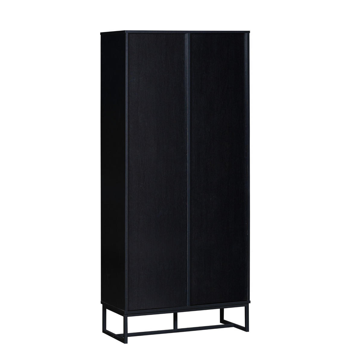 HIGHBOARD 80cm Holz Schwarz 2 Schubladen 3 Fächer modern - Multicolor, Holzwerkstoff (40/180/80cm) - FLIEKS