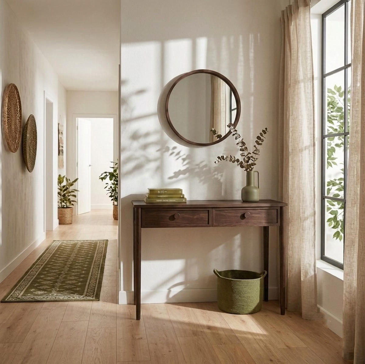 KONSOLENTISCH Rose, Eichenholz und Eichenfurnier, Espresso - Braun, Holz (45/120/78cm) - WOODEK