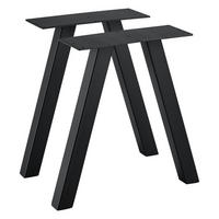TISCHGESTELL-SET 2-TLG. Eschau - Schwarz, Metall (40/40/12cm) - [en.casa]
