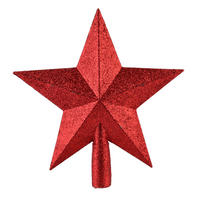 CHRISTBAUMSPITZE Santa Lila Rot 19x19x20 cm Kunststoff - Rot, Kunststoff (20cm) - Mondex