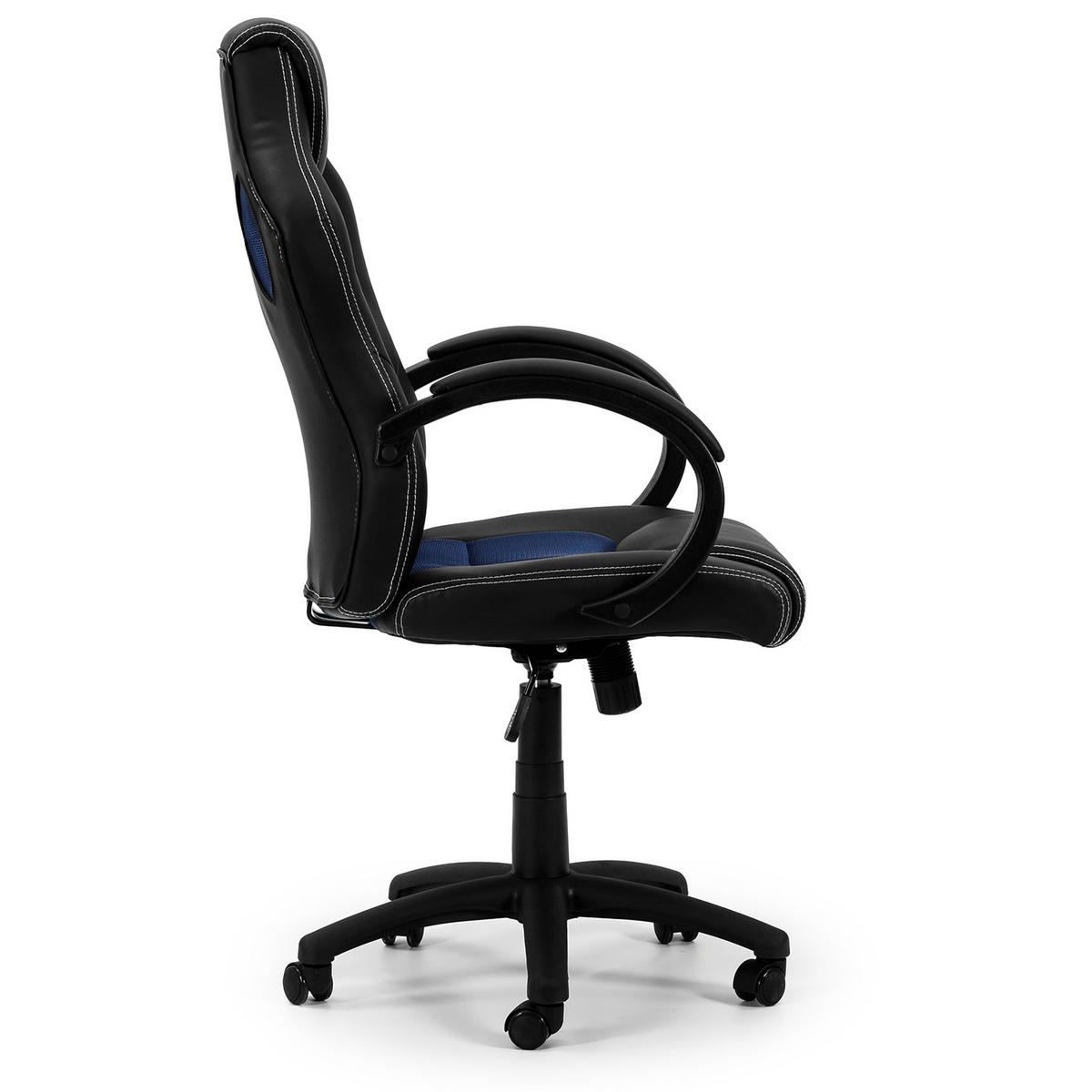 DREHSTUHL Hamilton Schwarz/Blau - Blau, Fell (68/112/61cm) - VS Venta-stock