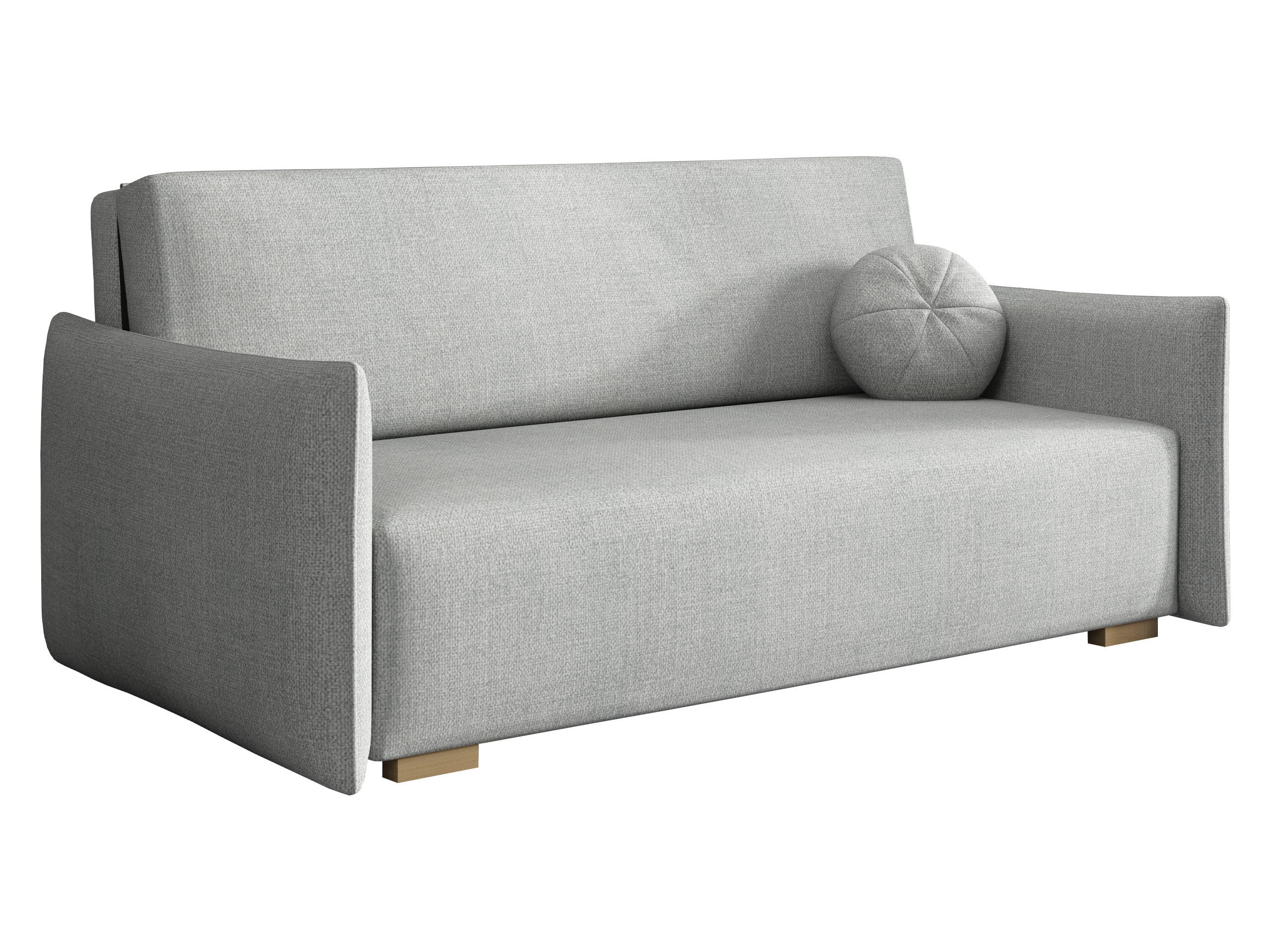 SCHLAFSOFA Viva Glov IV - Hellgrau/Naturfarben, Holz/Textil (174/85/98cm) - MIRJAN24