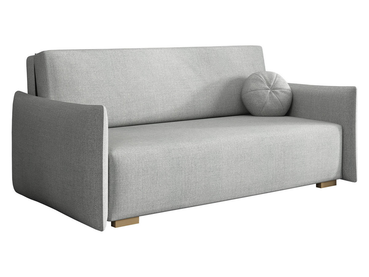 SCHLAFSOFA Viva Glov IV - Hellgrau/Naturfarben, Holz/Textil (174/85/98cm) - MIRJAN24