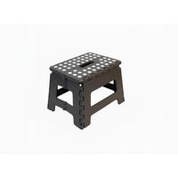 KLAPPHOCKER faltbar mit Anti-Rutsch Beschichtung, Tritthocker H 22 cm bis 150 KG belastbar, Dark Grey - Grau, Paraffin (22/29/22cm)
