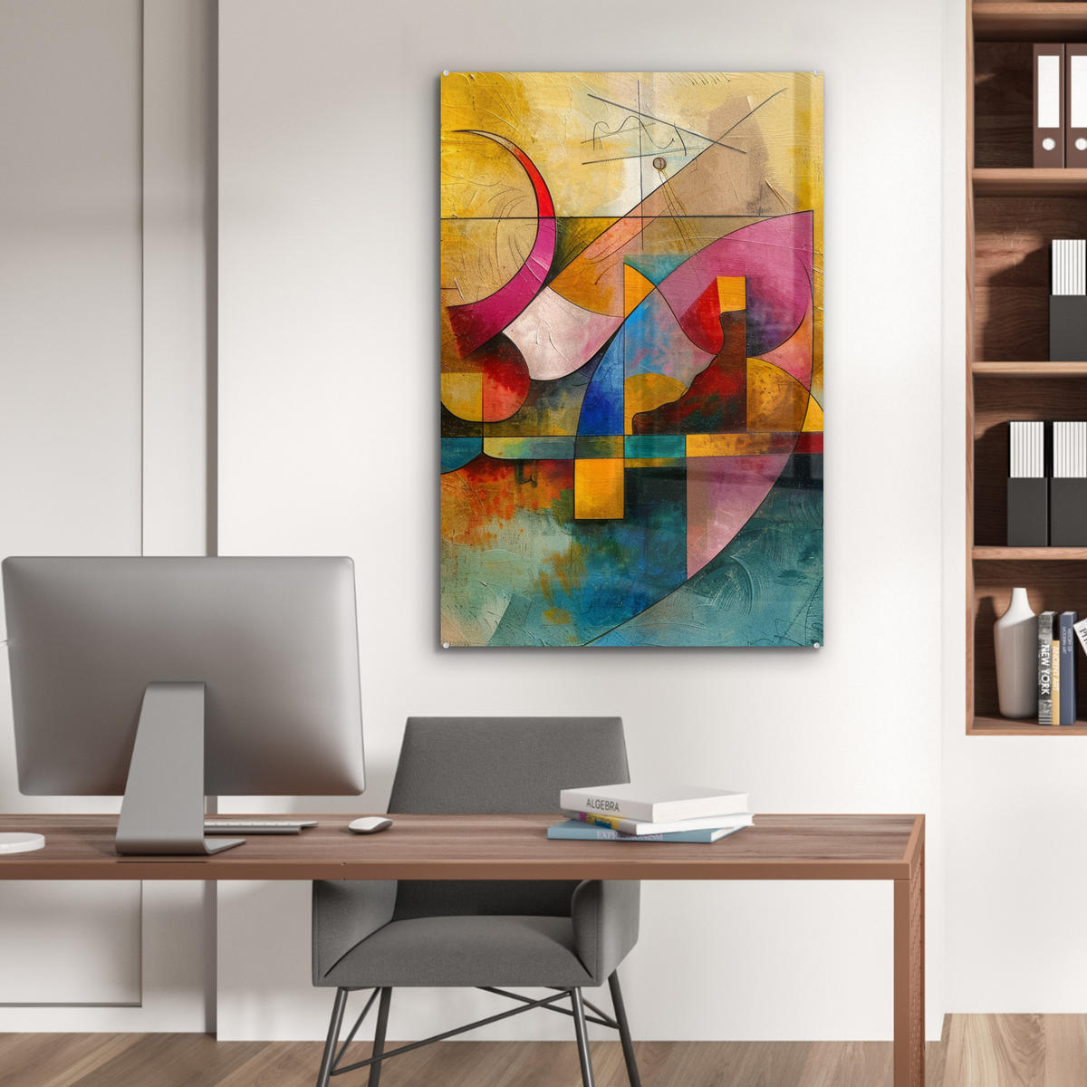 ACRYLGLASBILD Kunst - Abstrakt - Modern 60x90 cm - Gelb, Glas (60/90cm) - MuchoWow