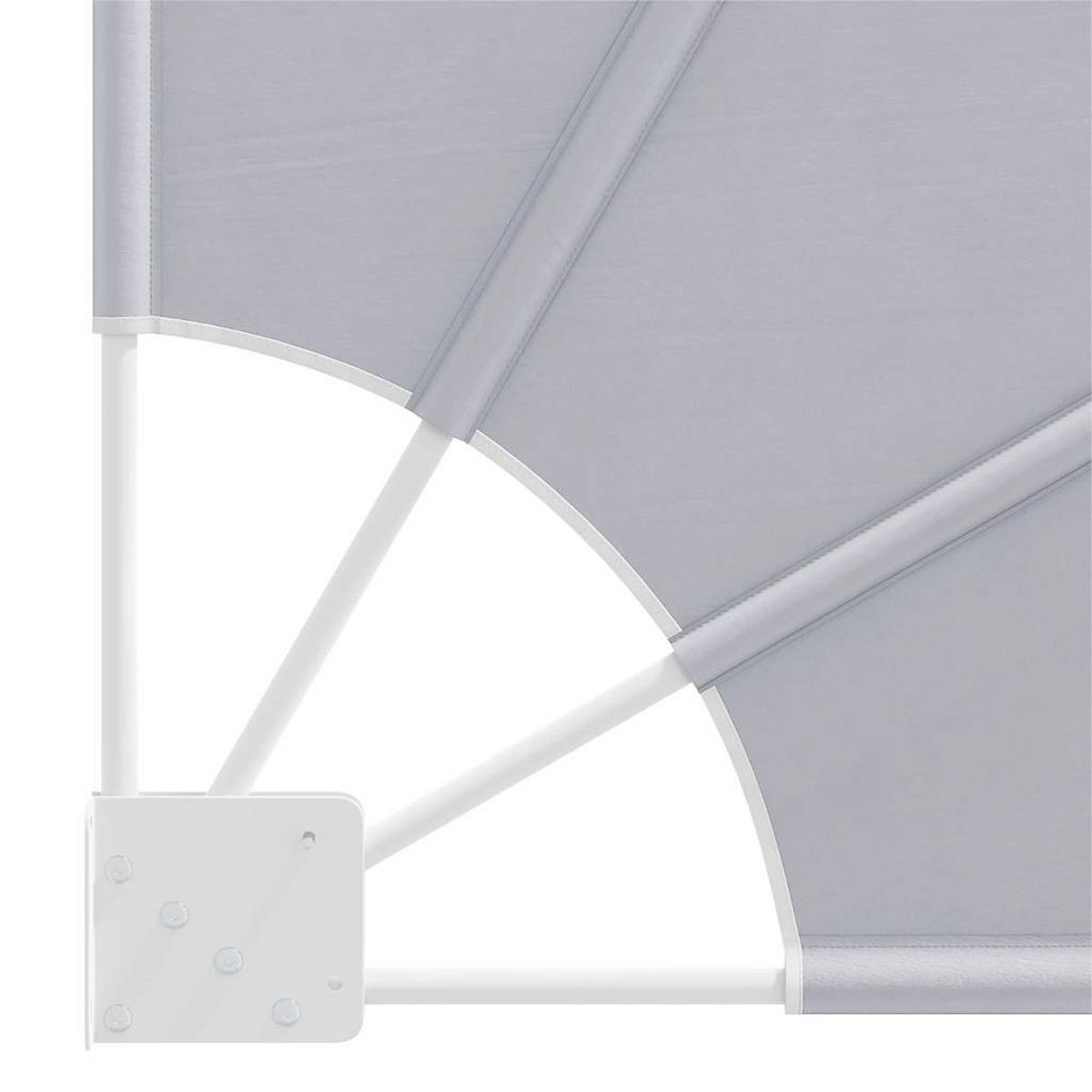 FALTBARER Balkonfächer Grau 140/140 Cm - Grau, Textil (140/140cm) - vidaXL