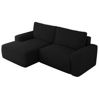ECKSOFA BELLUNO L Schwarz Boucle - Links - Schwarz, Textil (144/233cm) - MKS