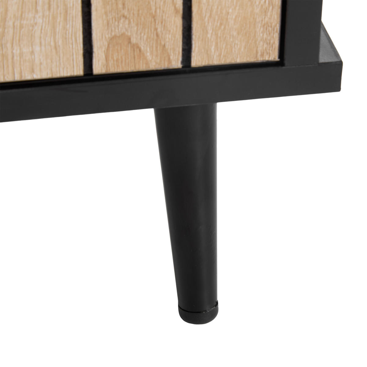 KOMMODE Eiche Schwarz 160/40/80 cm - Schwarz, Holzwerkstoff (160/80/40cm) - PANGIVO