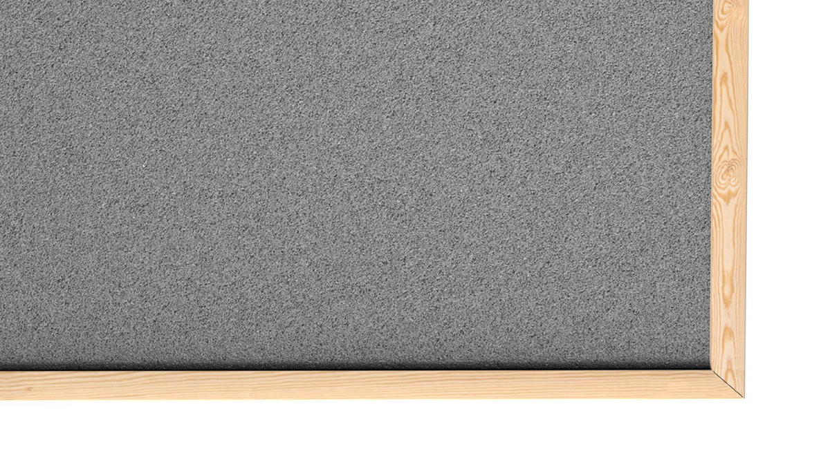 GRAU Pinnwand mit Holz Rahmen 90x60cm - Grau, Holz (90/60/1.5cm) - ALLboards