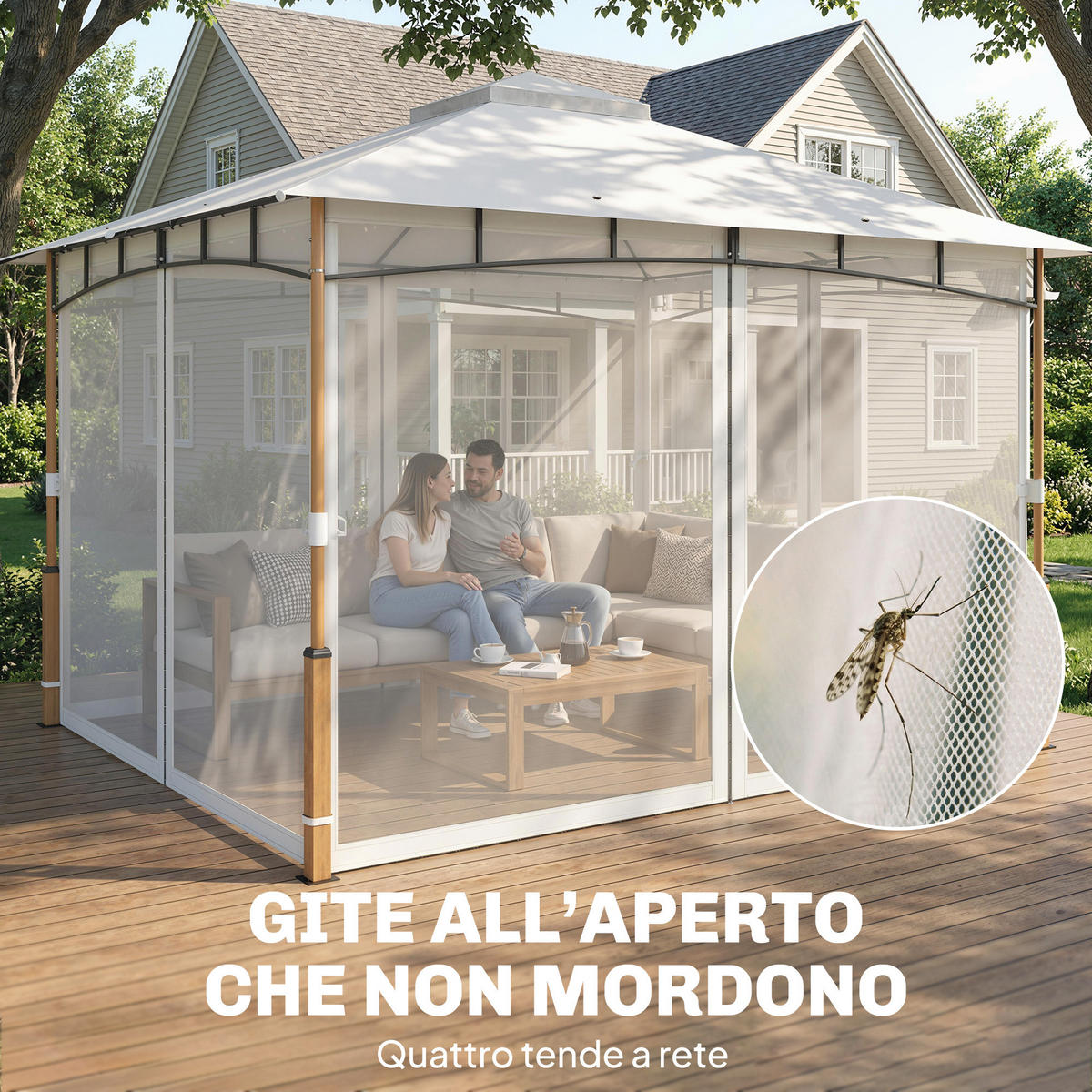 PAVILLON Weiß 1 Stück - Weiß, Metall (300/275/360cm) - GiPP