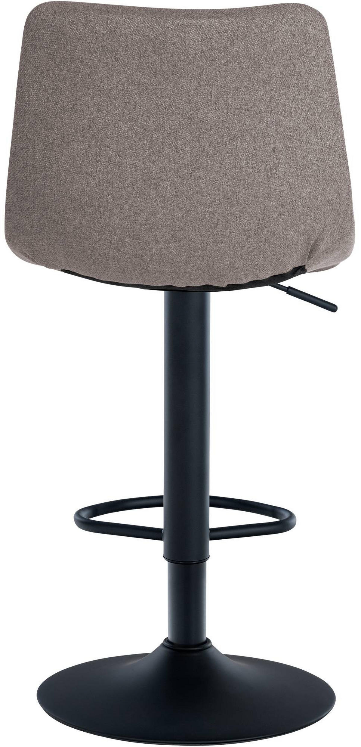 BARHOCKER Stoff grau - Schwarz/Grau, Textil/Metall (43/87/46.5cm) - CLP