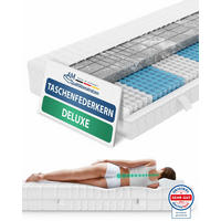 TASCHENFEDERKERNMATRATZE 3D Deluxe 180/200 cm H2 - 24cm Höhe & Tencel Bezug - Weiß, Textil (180/200cm) - AM Qualitätsmatratzen
